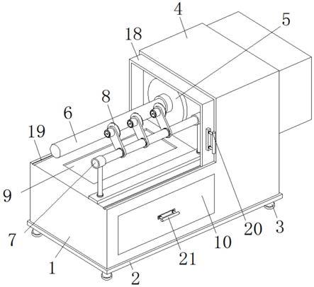 一種具有廢料回收功能的紙管加工用花季视频下载黄色的製作方法